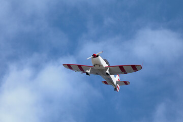 Ultralight airplane flying