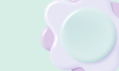 Minmal pastel abstract shape background
