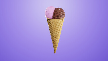 ice cream cone isolated 