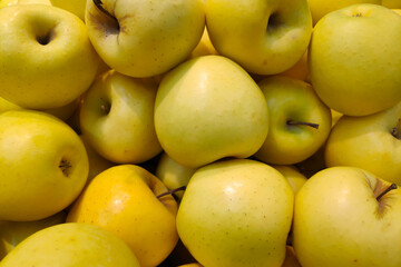 Stack of Golden Delicious apples
