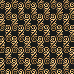 Elegant golden pattern seamless dark background, Luxury pattern