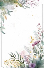 Floral background Illustration with typo or text space, template