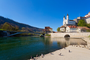 Obraz premium Festung Aarburg im Kanton Aargau, Schweiz