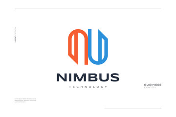 Abstract and Modern Letter N Logo Design with Minimalist Concept for Business or Technology Logo