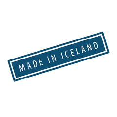 Made in Iceland stamp icon design illustration