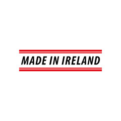 Made in Ireland stamp icon vector logo template