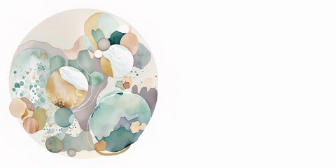 An abstract watercolor art with neutral pastel colors