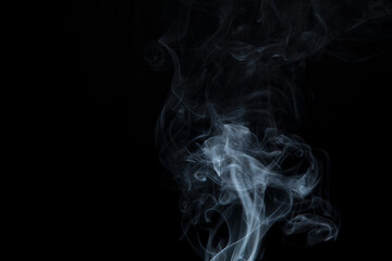 Swirling abstract white smoke