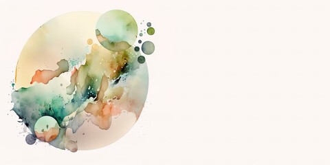 An abstract watercolor art with neutral pastel colors