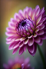 Close up of a Pink Flower in a Blurred Background