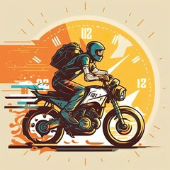 motorcycle rider silhouette