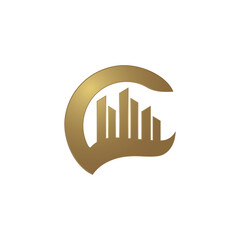 building logo construction logo gold color construction symbol design, graphic, minimalist.logo