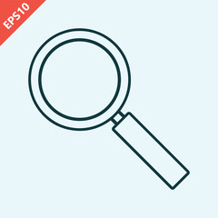 hand drawn search magnifying glass icon design vector flat isolated illustration