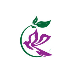 Bird logo vector template illustration icon