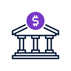 bank icon for your website design, logo, app, UI. 