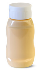 Mayonnaise sauces plastic bottles. Mustard plastic squeeze bottle