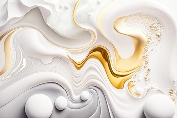 luxury white gold abstract art , resin alcohol ink abstract background, hand painted liquid ink gold splashes effect