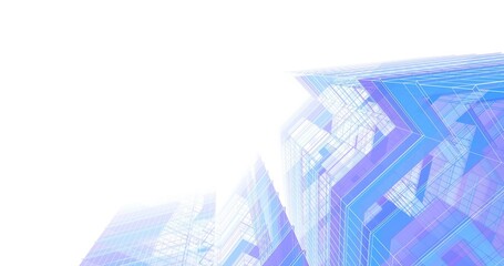 Fototapeta premium abstract architecture 3d rendering 3d illustration