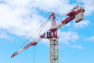 Tower crane on a construction site