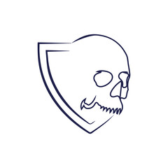 Skull logo scary ghost symbol for gamers symbol design, graphic, minimalist.logo