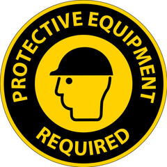Symbol Floor Sign, Protective Equipment Required