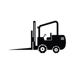 forklift truck icon vector illustration in flat style on white background