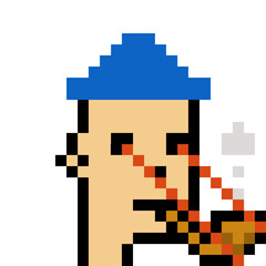 Retro Pixelated Man with generative AI