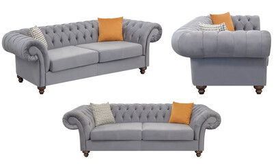 Sofa for office or home. Isolated from the background. In different angles. Interior element
