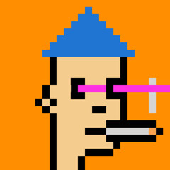 Obraz premium People Avatar in Pixel Art with generative AI