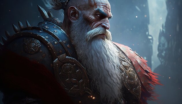 Yarilo, the god of war, was respected for his bravery and cunning in battle. AI generation.