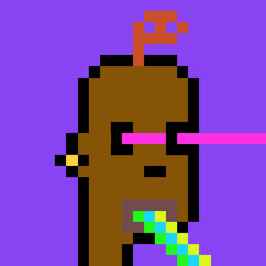 Fototapeta premium Pixel Art Style Male Avatar with generative AI