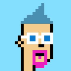 Pixelated people avatar with generative AI