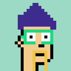 Pixelated people avatar with generative AI