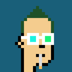 Pixelated people avatar with generative AI