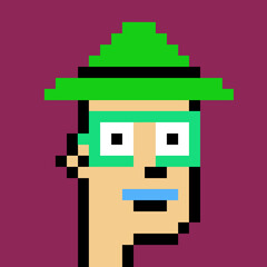 Male character in pixel art style with generative AI