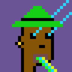 Male character in pixel art style with generative AI