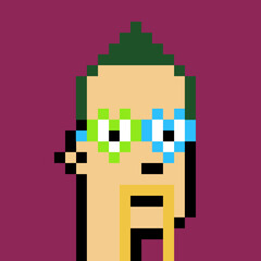 Male character in pixel art style with generative AI