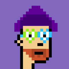 Cartoonish Pixelated Man with generative AI