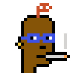 Cartoonish Pixelated Man with generative AI