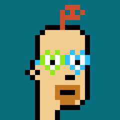 Cartoonish Pixelated Man with generative AI