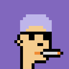 Cartoonish Pixelated Man with generative AI