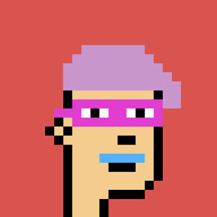 Cartoonish Pixelated Man with generative AI