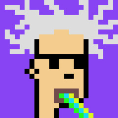 Vintage Pixel Character with generative AI
