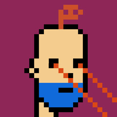 Retro Pixelated Man with generative AI