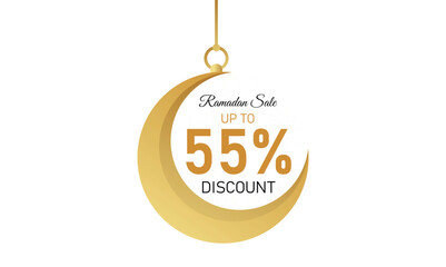 ramadan sale up to 55% off vector template, ramadan sale up to 55% off typography template, ramadan sale design background, ramadan, sale