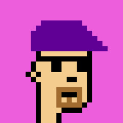 Pixel Art Style Male Avatar with generative AI