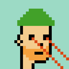 Male Avatar in Pixel Art with generative AI