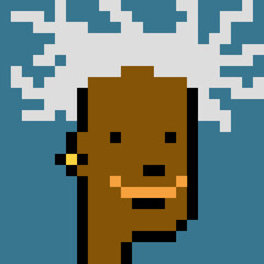 Obraz premium Male Avatar in Pixel Art with generative AI