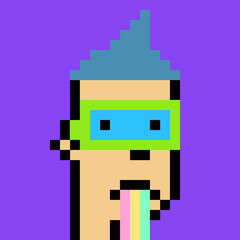 Obraz premium Male Avatar in Pixel Art with generative AI