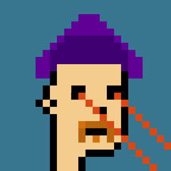 Illustration of avatar man with generative AI